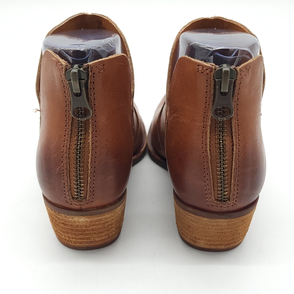 KORK-EASE Women's Skye Brown Leather Ankle Bootie Block Heel Size 6 - Picture 5 of 8